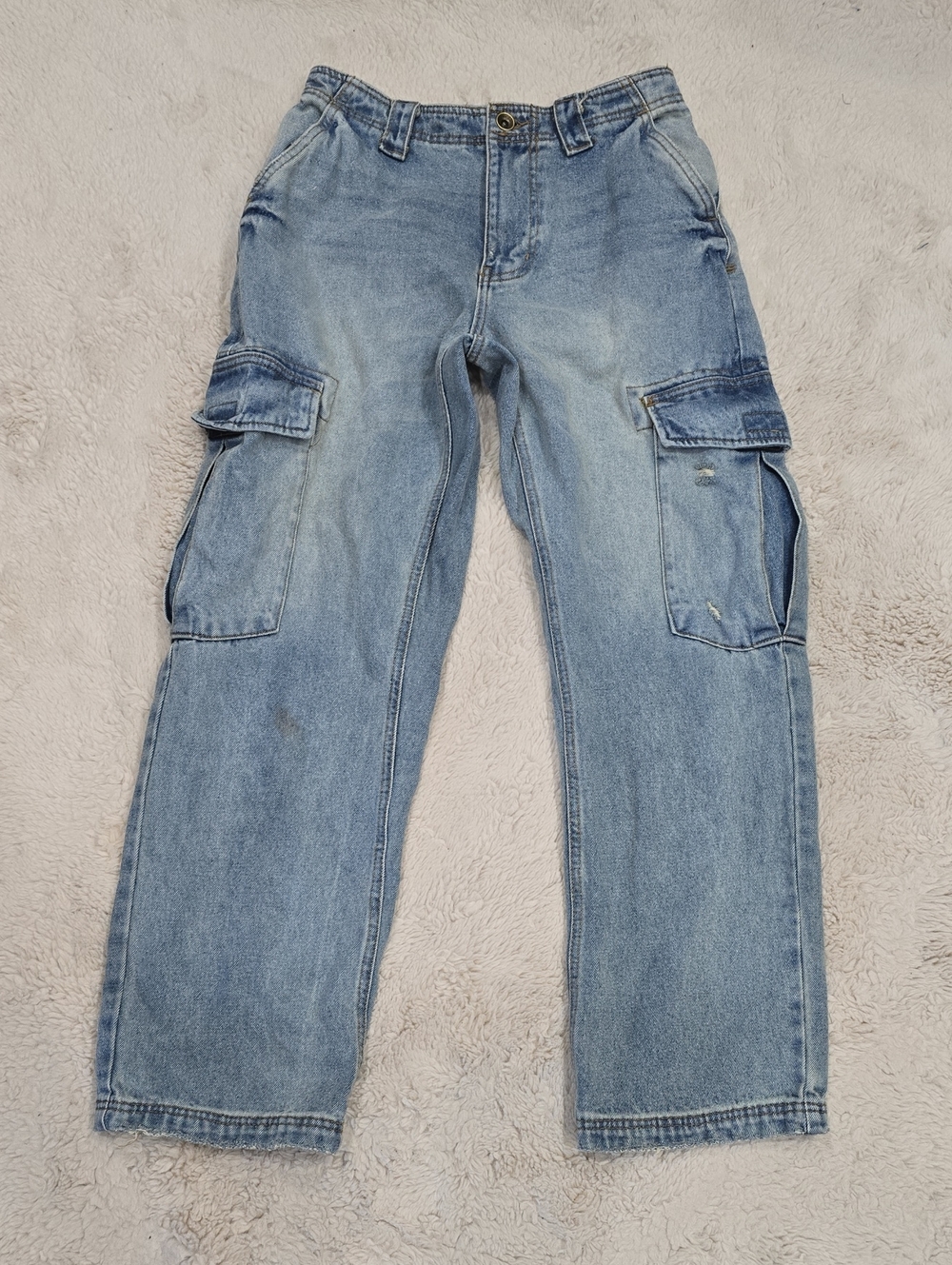 BDG Light Blue Denim Cargo Pants